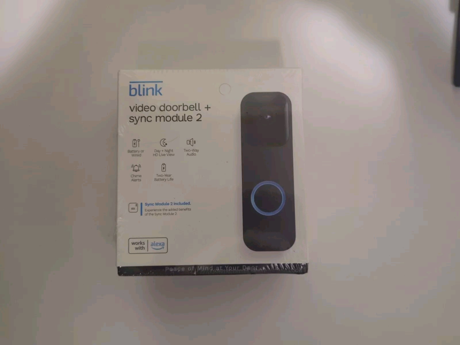 Blink Video Doorbell + Sync Module 2 Smart Video Doorbell w/ Alexa BRAND NEW-image
