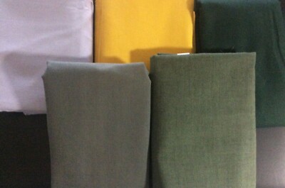 ASSORTED PACK OF COTTON- 5/8 YARD OF EACH COLOR--- 5 COLORS IN A SET