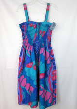 BILL TICE 1970s Designer Printed Smock Dress Size S Vtg Size 10 Mod Boho NWT