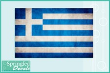 GREEK Flag Vinyl Decal 2 Car Truck Window Sticker CUSTOM SIZES Flag of Greece
