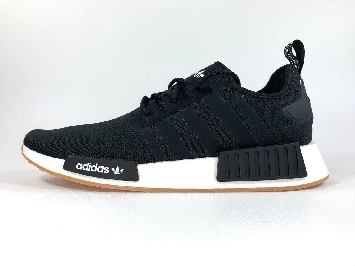 Tage en risiko Vice Ferie adidas Originals NMD R1 Black Gum Bottom Running Sneakers GZ9257 Men Size  13 | eBay