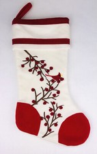 Holiday Cardinal Christmas Stocking Cardinals Birds 18"