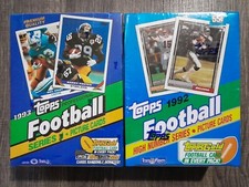 1992 Topps Football High Series 1993 Topps Football Series 1 Box 2 Box Lot