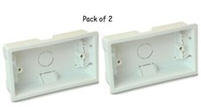 Image of 2 Gang 35mm Double Dry Lining Plasterboard Wall Mounting Back Box