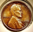 1955-D Lincoln Wheat Cent Penny UNC Cracked Skull Die Crack & Rev. Delamination