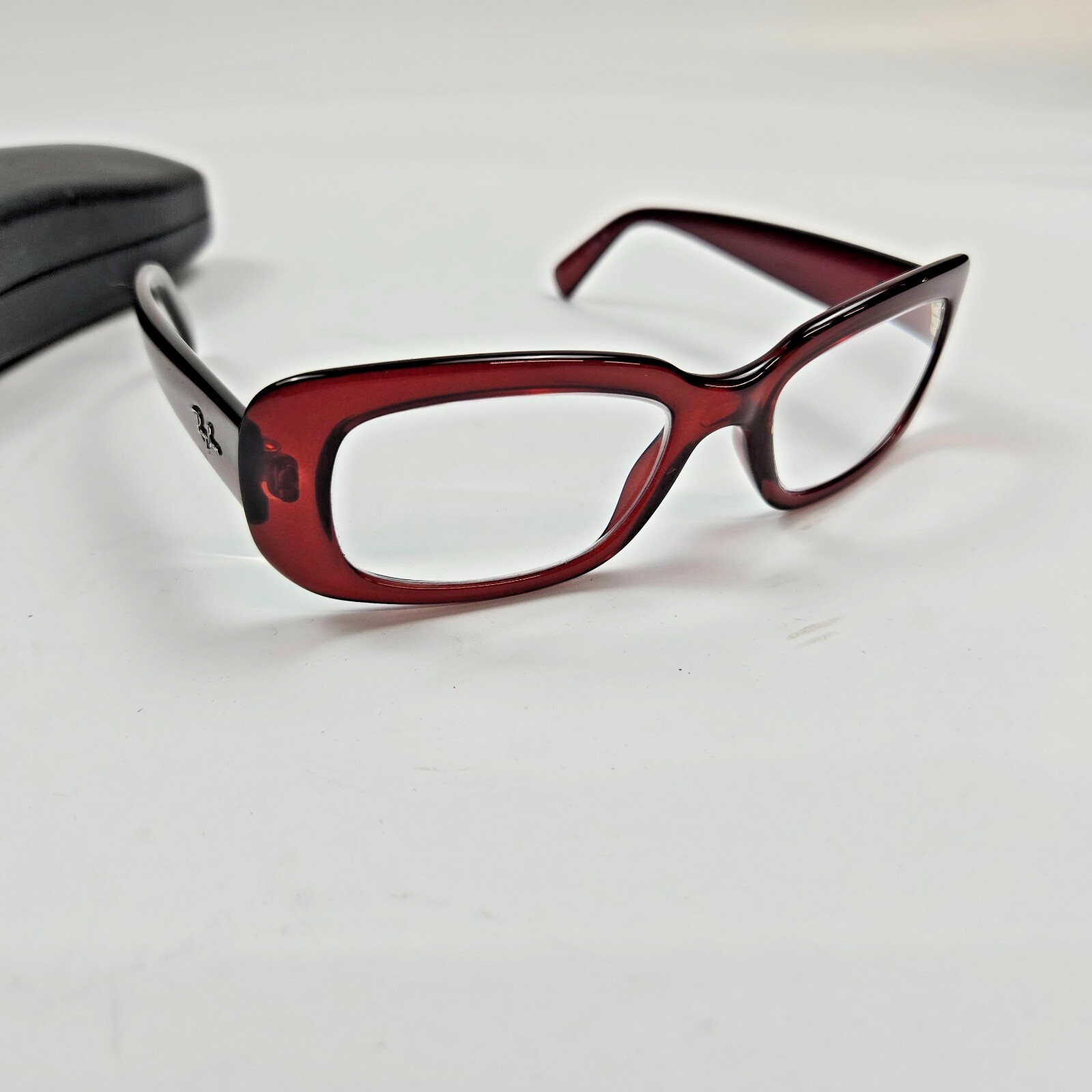 Ray Ban Burgundy Rectangular Glasses Frames Italy… - image 2