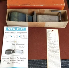 NOS STA-PUT Piston Ring Compressor for 1930s 1940s  vehicles MAC Tools
