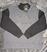 Harley-Davidson Men's Staple 1/4 Zip Pullover Sz-M