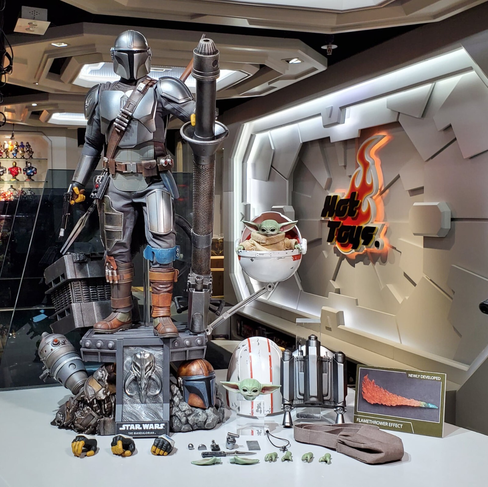 No Box! Hot Toys QS017 STAR WARS 1/4 THE MANDALORIAN & THE CHILD DELUXE VERSION eBay