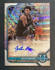 2021 Bowman University Chrome Prospect Silver Wave /199 Justin Moore Auto