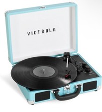 Victrola VSC-400SB Suitcase Turntable Record Player Bluetooth Turquoise