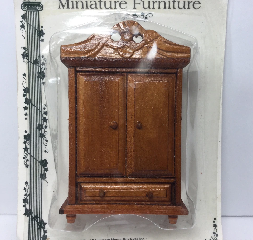 Muebles miniatura de madera vintage para casa de muñecas productos para el hogar del medio oeste nuevos Foto 2 de 4