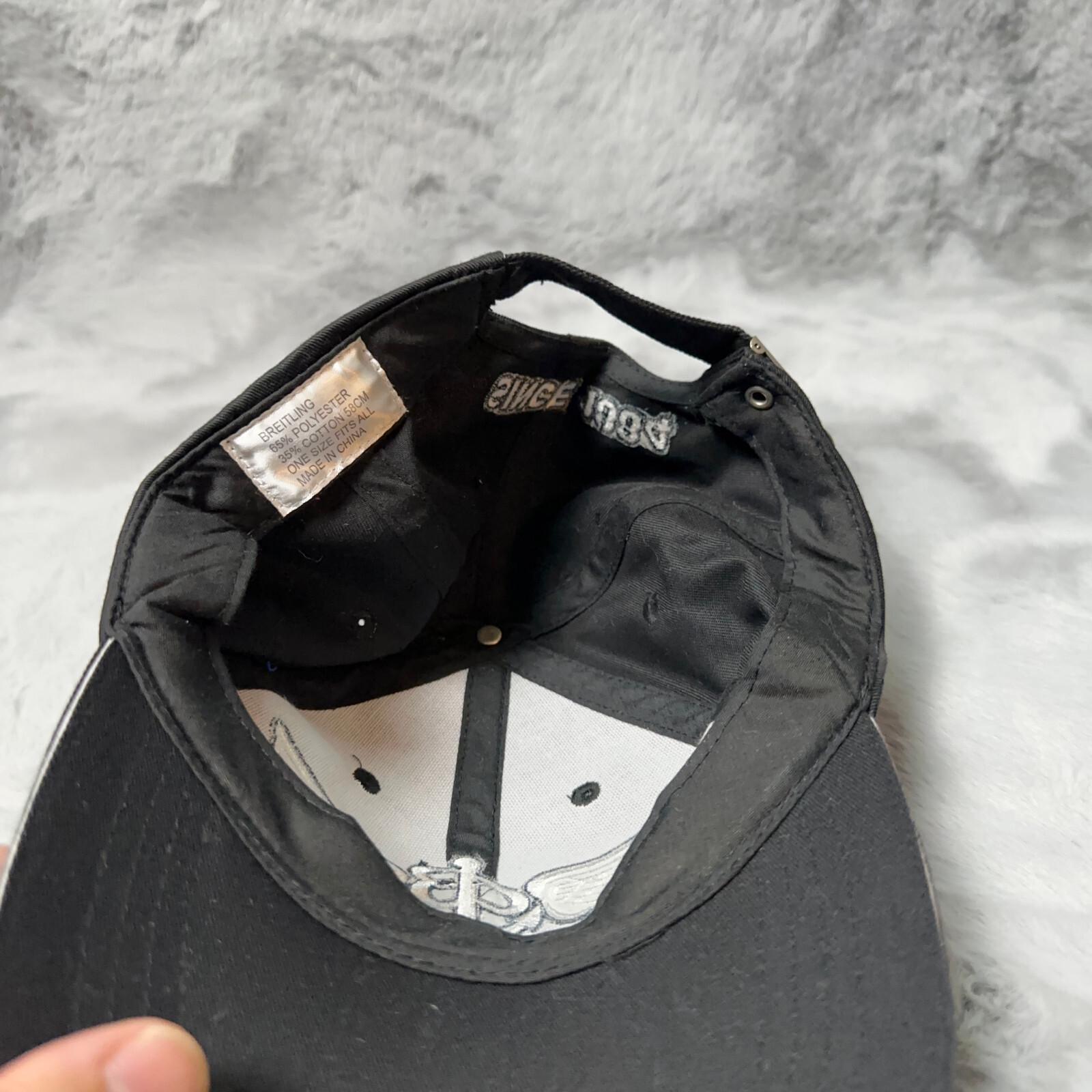 Breitling Hat Black Strapback Adjustable Embroide… - image 7