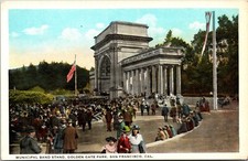 Municipal Band Stand Golden Gate Park San Francisco CA UNP WB Postcard L10