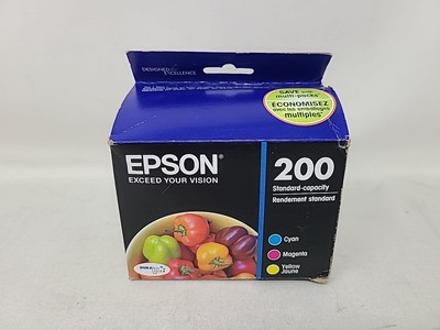 Epson 200 Cyan Magenta Yellow Printer Ink Cartridges New  (EXP 07/2020)