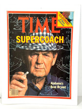 Vintage Time Magazine Bear Bryant Supercoach 1980 Alabama Cover