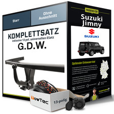 Für SUZUKI Jimny II Typ A6G Anhängerkupplung starr +eSatz 13pol uni. 18- NEU