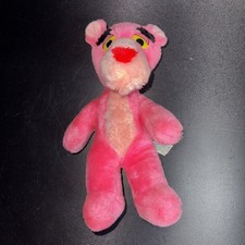 Vintage 1989 PINK PANTHER PLUSH 10 Tall by Mighty Star Stuffed Animal Toy