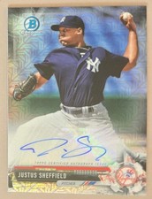 2017 Bowman Chrome Prospect Mega Box Auto Justus Sheffield #BMA-JS Auto Yankees
