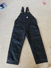 Carhartt Duck Bib Men's Overall - Black, Size Model OR4031-M Size 2XL SHORT