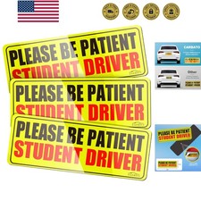 Student Driver Magnet for Car - Upgraded Please Be Patient Student Driver Veh...