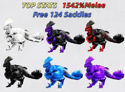 Deinonychus Pair 1542% Melee Clone ARK Survival Ascended ASA PVE PC/XBOX/PS