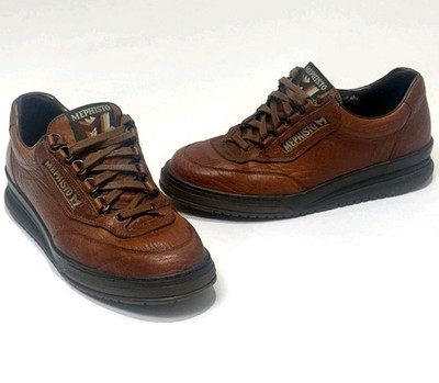Mephisto Runoff Mens Brown Leather Walking Shoes Air Jet  System  US 7 EUR 6.5