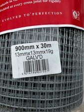 Welded Wire Mesh 30mts x 900mm x 13x13x19g galvanised kestrel good quality avery
