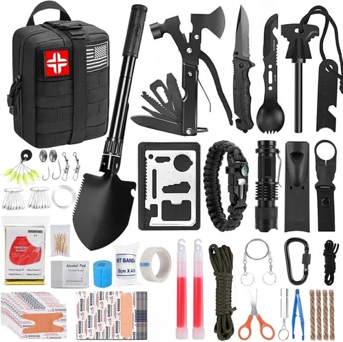 142Pc Emergency Survival Kit First Aid Kit Professional Survival Gear Equipment