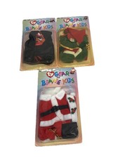 Lot Of 3 Ty Gear For Beanie Kids - The Count, Elf  Santa - New