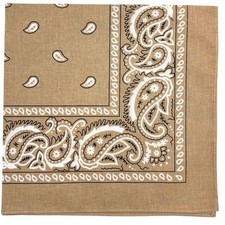 100 Cotton Bandana for Men Women 22" x 22" Paisley Pattern Handkerchief He...