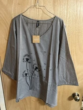 C.O.Z.Y Women’s Size XL Grey Tunic