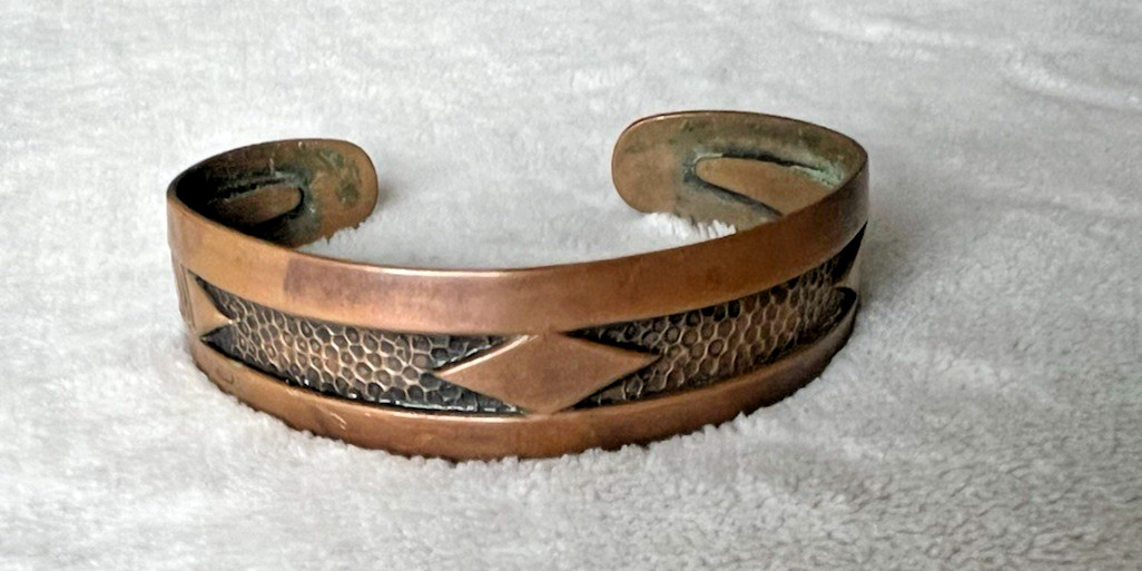 Vintage SOLID Bell Copper Native American Tribal … - image 1