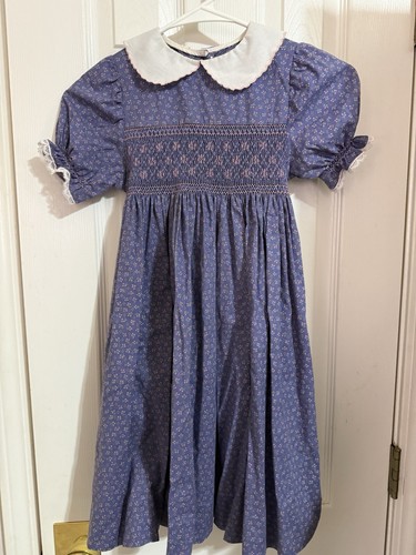 Boutique Hand Smocked Dress - Girls Size 8 - Picture 4 of 11