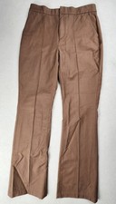 Lands End Womens Brown Sewn Pleat High Rise Pants Size 6