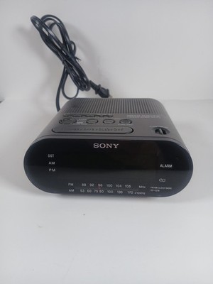  Sony ICF-C218 Dream Machine Digital Alarm Clock Radio Black AM FM Tested Works