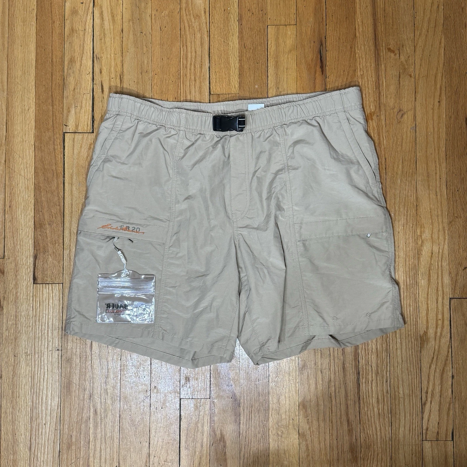Eddie Bauer Mens Cargo Shorts XL 2.0 Outdoors Hiking Fishing Belted Lined