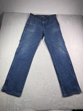 Wrangler Jeans Mens 33x32 Blue Denim 13MWZ Cowboy Cut Western Men's Denim Jeans