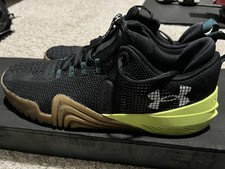 Under Armour Men's UA TriBase Reign 6 Black Circuit Teal Gum Size 12