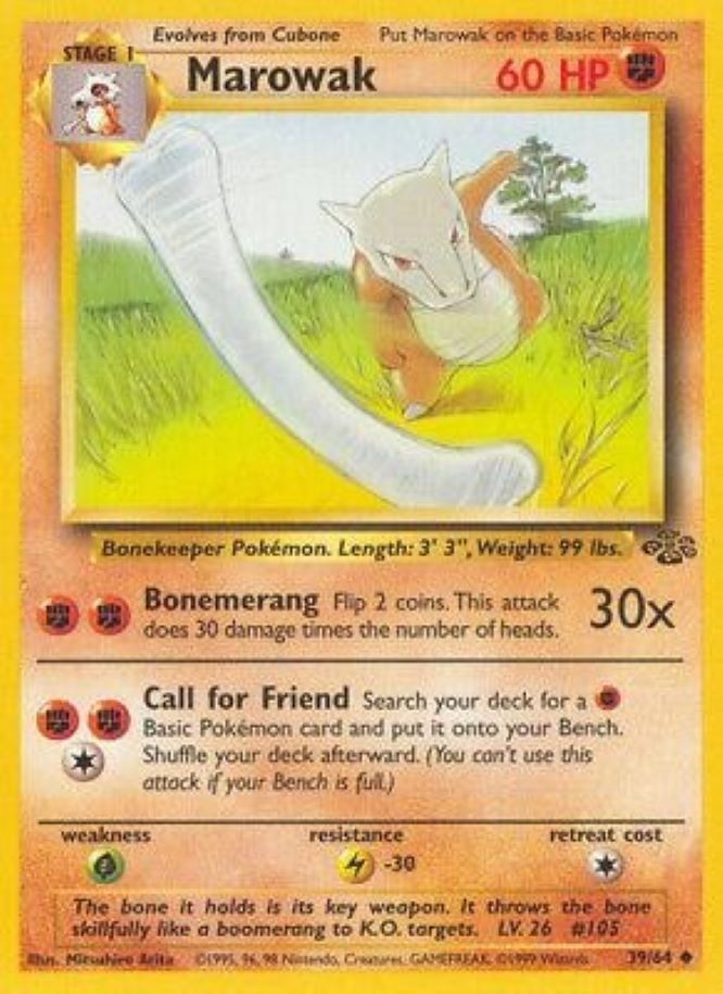 1x Marowak | Jungle | 39/64 | Uncommon | Normal | MP | Pokemon