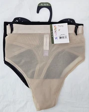 New Joyspun Plus Size Mesh Thong Underwear Panties 2 Pack  XL  2XL or 3XL