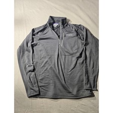 Patagonia R1 Fleece Pullover Mens Medium Grey Quarter Zip Regulator Grid Jacket