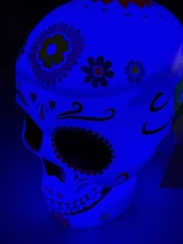 Universal Studios Dia De Los Muertos Light Up Sugar Skull Popcorn Bucket