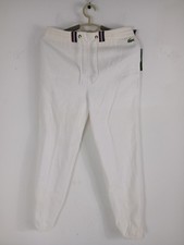 Vintage 80s 90s Deadstock Chemise Lacoste Track Pants White Joggers Sz M 12-14