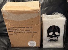 ILLUMINATIONS COMPANY STORE SCARY SKULL LANTERN GLASS VOTIVE TEALIGHT NIB NEW