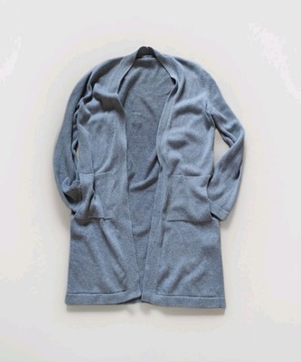 Strickmantel Grau me&i Gr. S Baumwolle Lang Super Zustand Strickjacke Cardigan