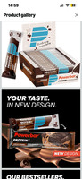 Power Barr Protein Plus Low Sugar Chocolate Brownie 16x35g - High Protein Low S