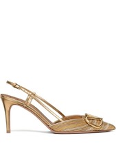 Valentino Garavani VLogo Signature Golden Leather Slingback High Heels