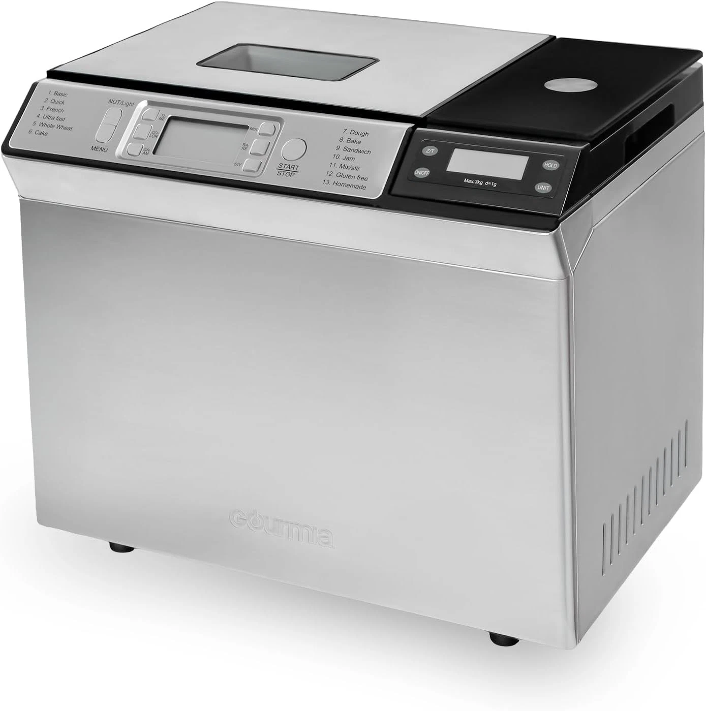Bread Maker W/ 2 LB Loaf Capacity 13 Presets Jam Mode Automatic Ingredient
