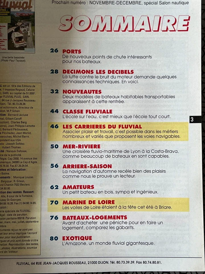 Fluvial Magazine n°70 du 9/10/1994; Exotique sur l'Amazone/ Briare; Voiles de Lo - Image 2 of 2